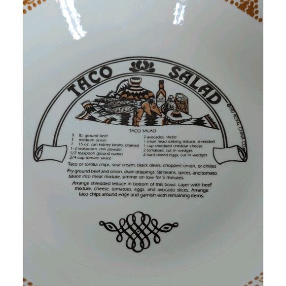 Vintage Royal China Co. Garden Classics TACO SALAD Serving Bowl Made In USA - Picture 3 of 9